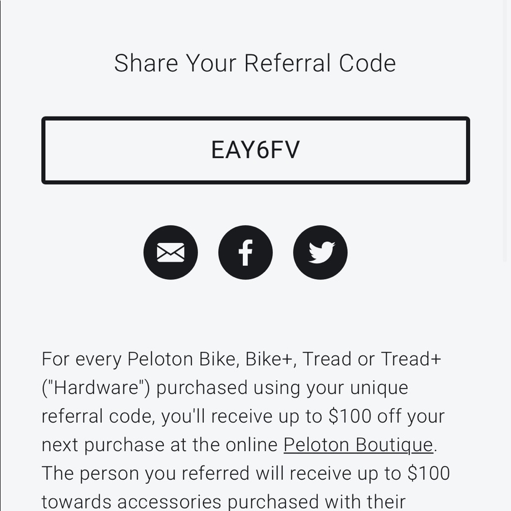 Peloton code for $125 off accessories